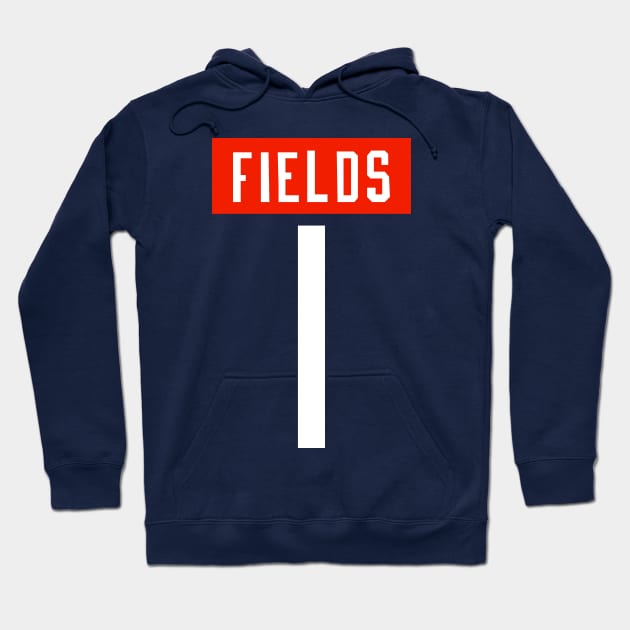 Justin Fields Vintage One Hoodie by BellyWise